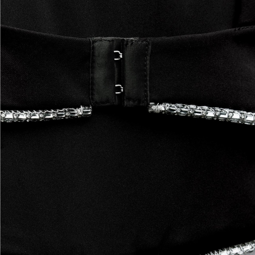 Zara limited edition rhinestone jewel cut out top - Picture 9 of 10